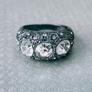 Frozen Glacier White Topaz Gold Filled Ring Sz 7